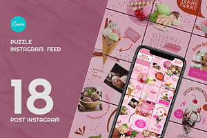 Ice Cream Puzzle Instagram CANVA