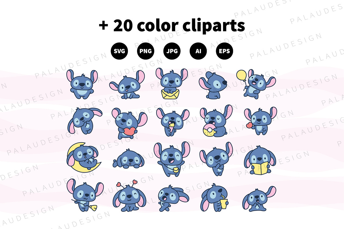 Monsters Cute Clipart Set, an Animal Illustration by Palau (Photo 8 of 10)