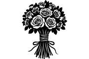 Wedding Flower Bouquet Silhouette, an Object Graphic by Creativeshirt (Thumbnail 6 of 20)