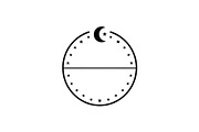 Crescent Moon Round Frame Bundle, an Illustration by Creativeshirt (Thumbnail 11 of 31)