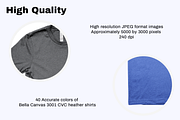 Bella 3001 CVC Heather Mockup Bundle, a Shirt Mockup by creativsupply (Thumbnail 3 of 5)