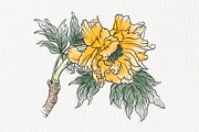Stamp brushes for Procreate peonies, a Brush Add-On by ViktoriArt (Thumbnail 5 of 7)