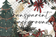 Christmas Vintage Whimsical  Clipart, an Illustration by BigCakeBee (Thumbnail 2 of 4)