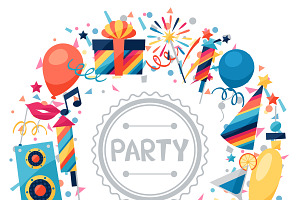 Party backgrounds., an Invitation Template by incomible