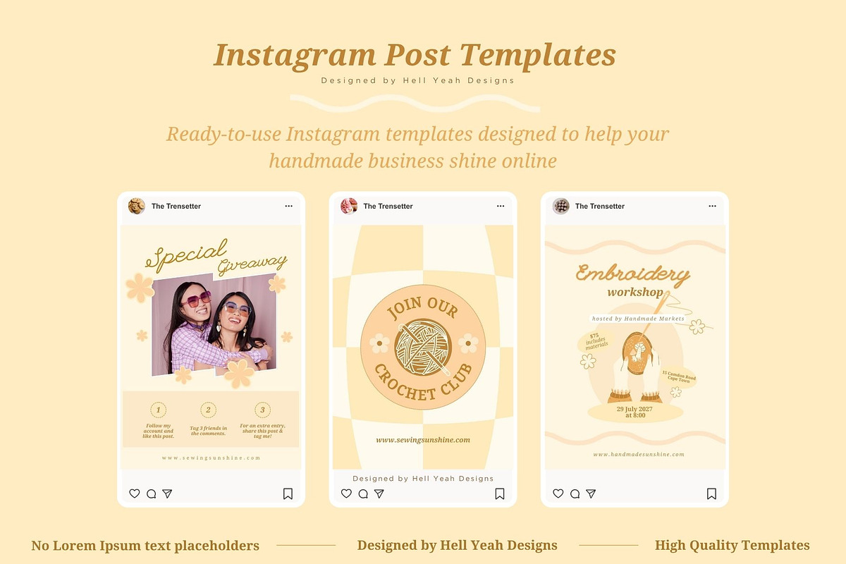 Handmade Biz Instagram Post Template, a Social Media Template by Hell Yeah Designs (Photo 6 of 10)