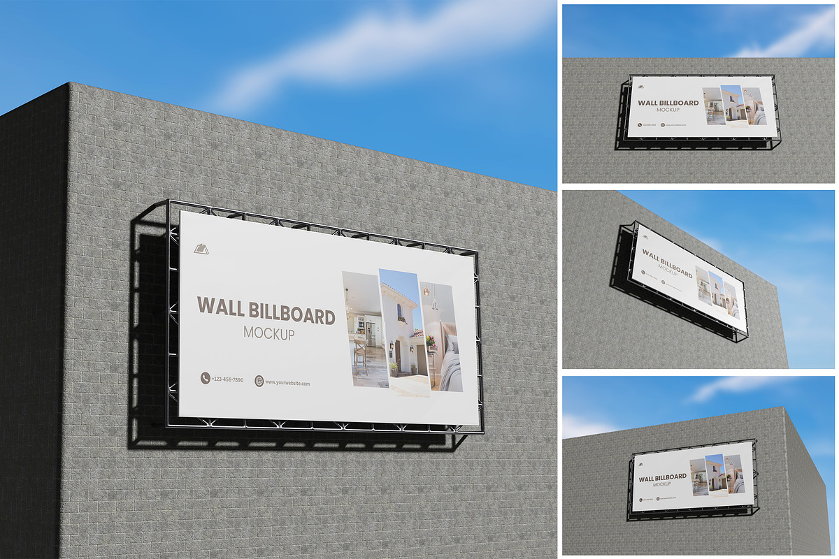 Wall Billboard Mockup, a Product Mockup by MrLetters (Photo 1 of 5)