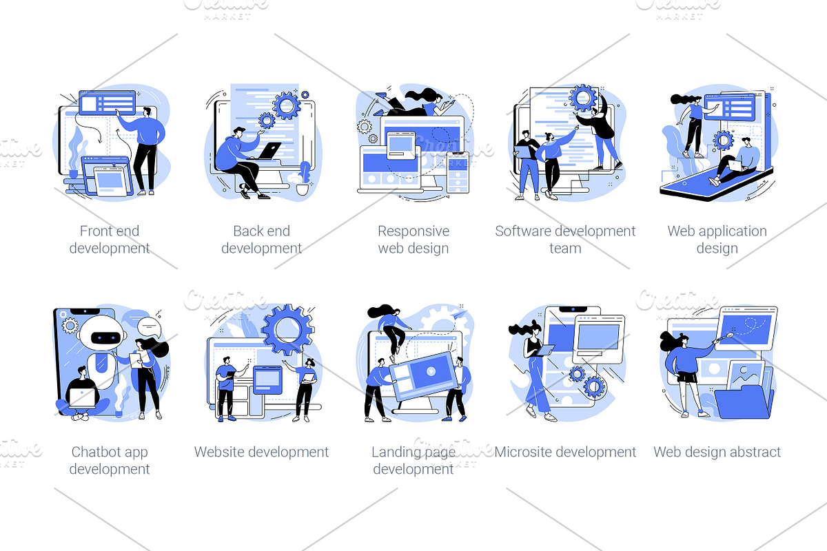 50 Development UI illustrations, a Templates & Theme by Visual Generation (Photo 5 of 12)