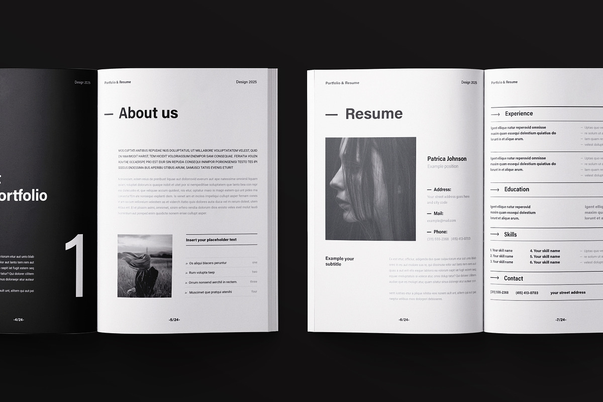 Design Portfolio and Resume Template preview 4