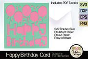 Happy Birthday Balloons SVG Card, a Card Template by Clikchic Designs (Thumbnail 3 of 6)
