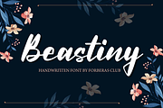 Beastiny | Handwritten Font, a Script Font by Forberas Club (Thumbnail 1 of 7)