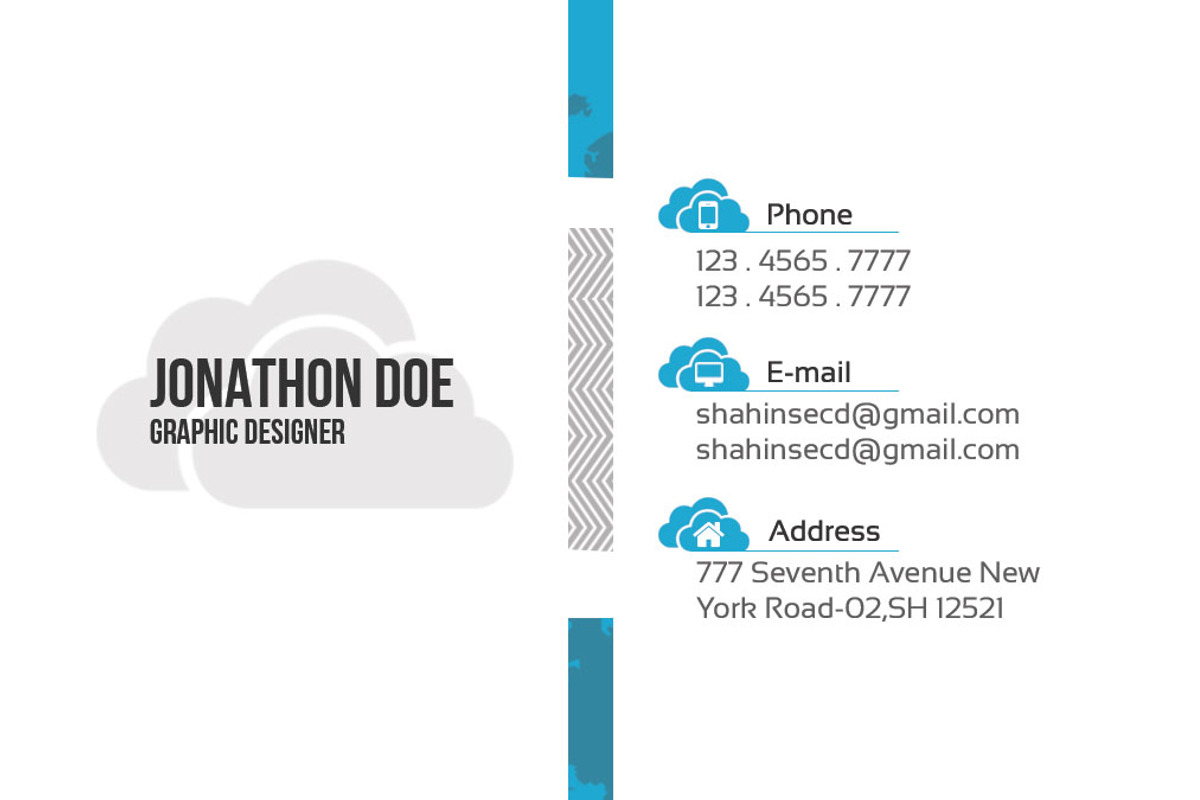Cloud Business Card, a Business Card Template by DesignGhar (Photo 4 of 4)