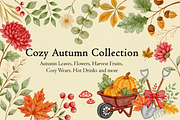 Cozy Autumn Collection, a Seasonal Illustration by An Design (Thumbnail 1 of 6)