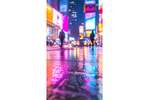 Vibrant cityscape reflections at, an Abstract Photo by Lermont51