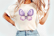 Pastel Purple Butterflies PNG, an Illustration by Watercolor design (Thumbnail 5 of 12)