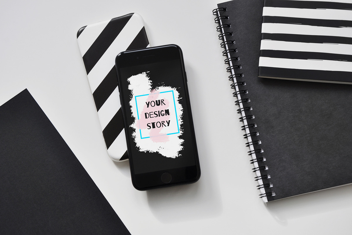 iPhone 7 Black – 7 PSD Mockups, an iPhone Mockup by hezytheme (Photo 1 of 7)