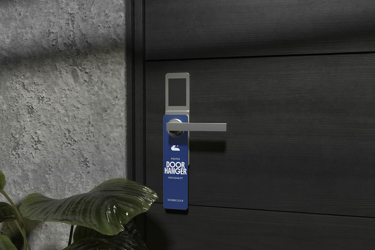 Door Hanger Mockup, a Household Mockup by Unerispace (Photo 3 of 5)