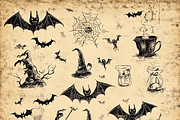 Retro Halloween on Tan Canvas, a Background Graphic by Printable Treasure (Thumbnail 8 of 8)