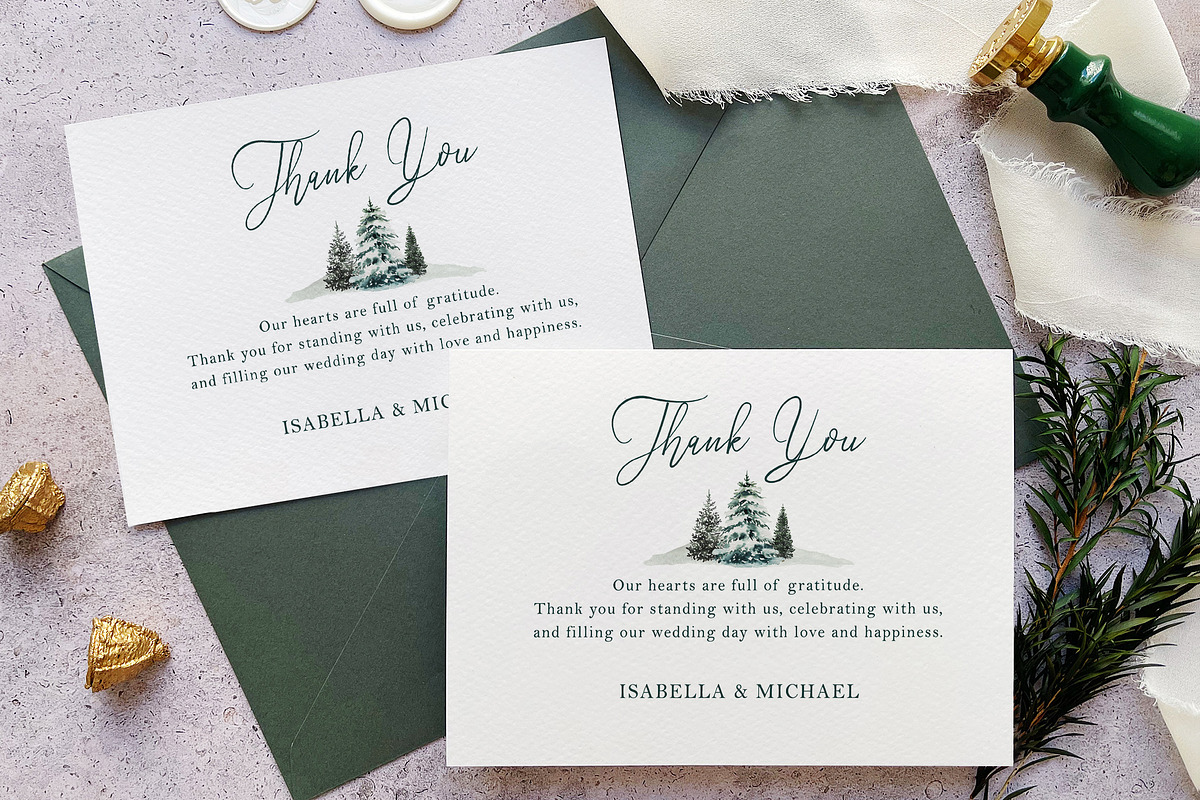 Pine Tree Wedding Suite, an Invitation Template by BlueRobinDesignShop (Photo 5 of 5)