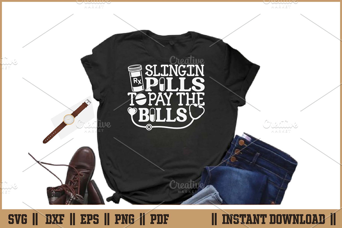 Slingin Pills To Pay The Bills SVG, a Seasonal Illustration by Handy Arts Studio (Photo 2 of 3)