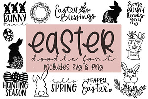 Easter Doodle Font | SVG Bundle