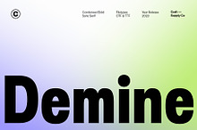 Demine – Condensed Bold Sans Serif