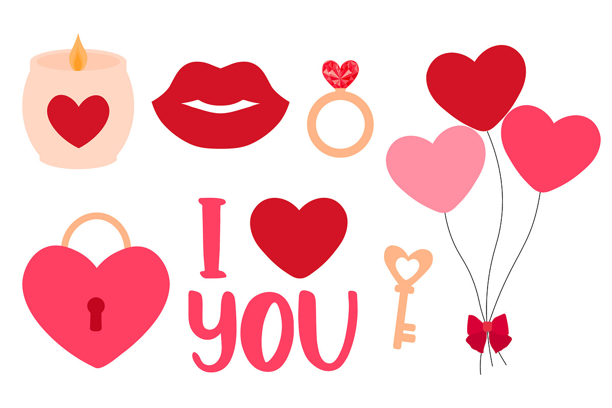 Valentine's day clipart, an Illustration by IrinaShishkova (Photo 5 of 7)