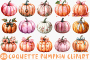 Coquette Pumpkin Clipart PNG, an Illustration by SinaCreation (Thumbnail 1 of 5)