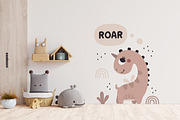 Cute Dinosaur Girl Clipart, Patterns, an Animal Illustration by Ejevyaka (Thumbnail 9 of 9)