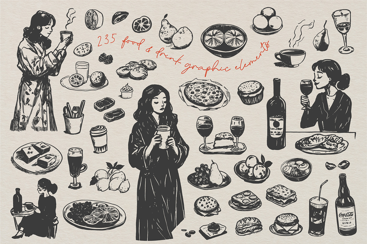 Hand-Drawn Food & Drink Illustration, a Food Illustration by La Petite Line Art (Photo 4 of 12)