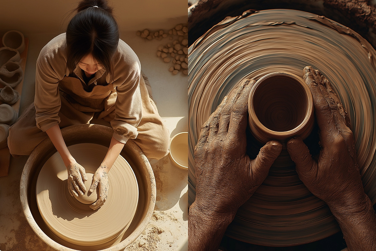 50 Aesthetic Pottery Stock Photos, a Person Illustration by Incomelion (Photo 12 of 13)