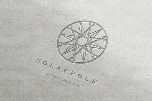 Solarfolk. Linear Geometric Logo