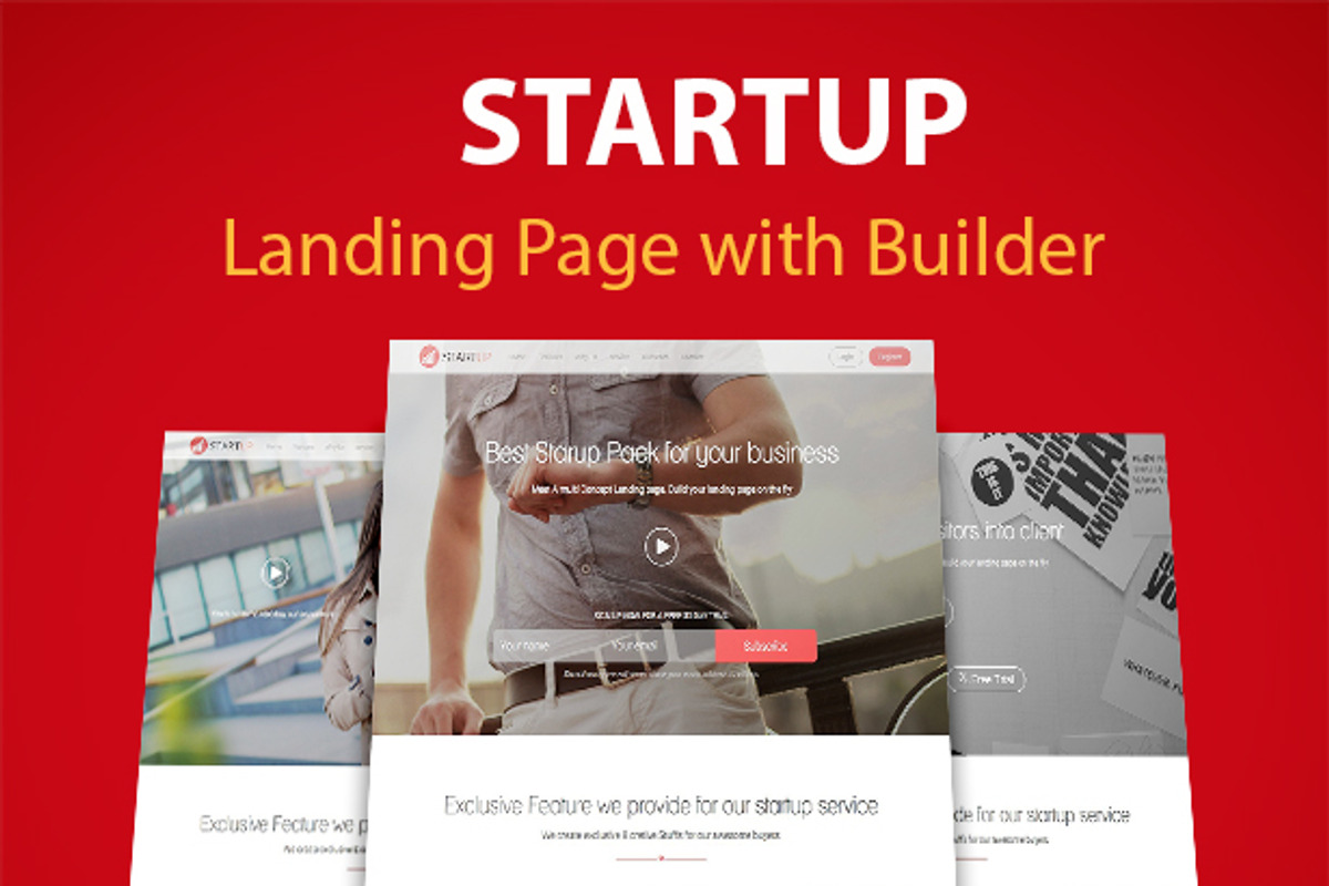 Startup Landing With Page Builder, a Bootstrap Template by XpeedStudio (Photo 2 of 5)