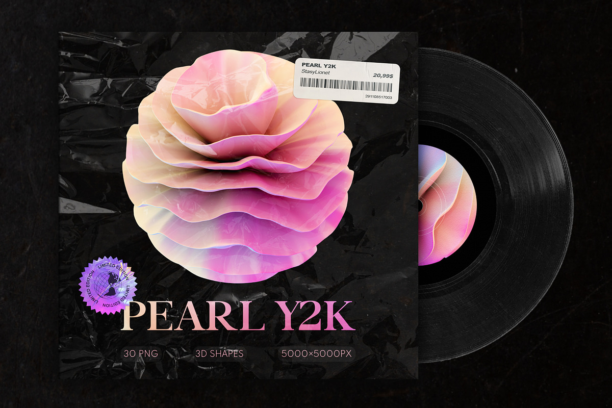 Pearl Y2K Abstract 3D PNG Shapes, an Object Graphic by stasylionet (Photo 9 of 10)