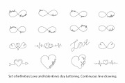 Set of Infinities Love and Lettering, a Decorative Illustration by ...