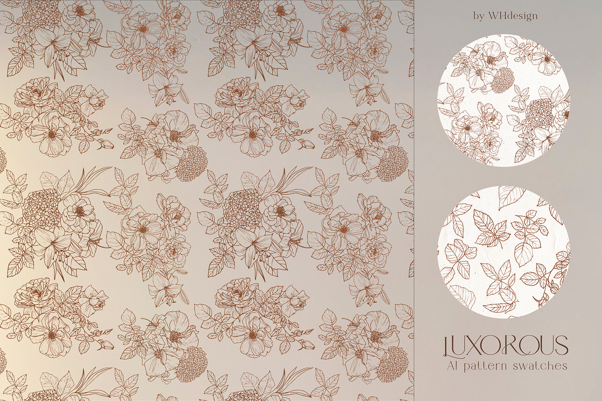 Line Floral Clipart Vector Flowers, an Illustration by whiteheartdesign (Photo 8 of 12)