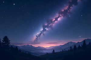 Glowing Meteor Shower Trail Across S, a Photo by LOGOCREATIVE