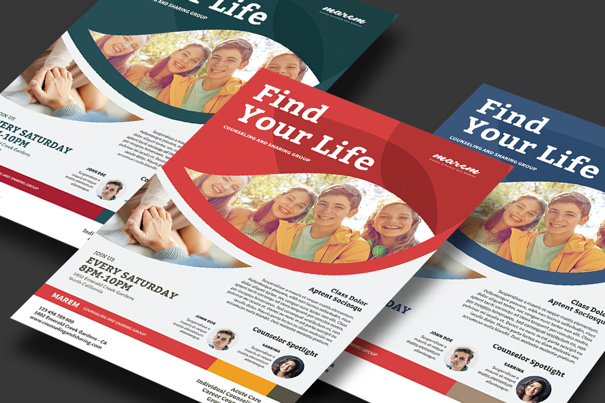 Counseling Flyer Template, a Flyer Template by Saphari (Photo 1 of 4)