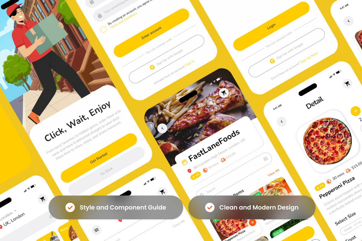 Yumicio - Food Delivery App Design, an App Template by productype1 (Photo 3 of 5)