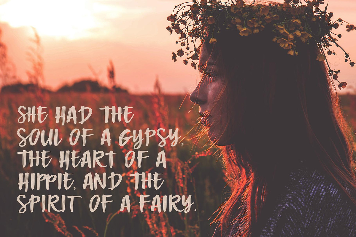 Boho Babe Font, a Script Font by The Gypsy Goddess (Photo 8 of 14)