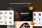 Gym Google Slides Presentation, a Presentation Template by Flat Icons (Thumbnail 2 of 7)
