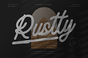 Rustty Monoline Stamp Typeface, a Script Font by Creatype Studio