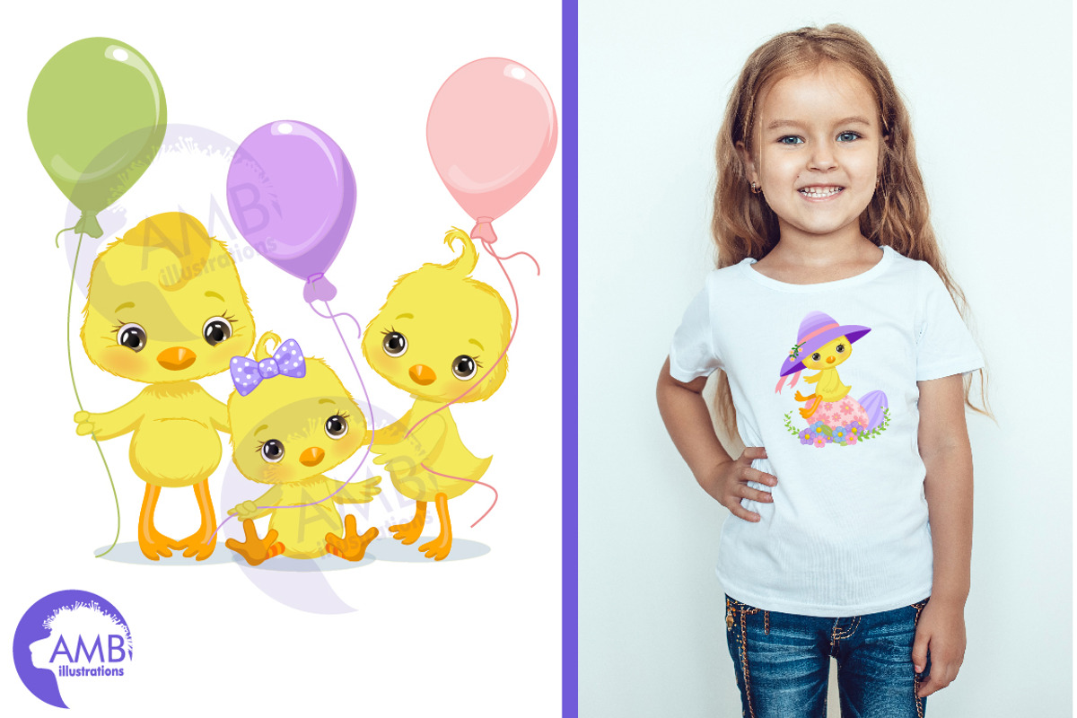 Easter chicks triple pack AMB-2722, an Illustration by AMBillustrations (Photo 5 of 7)
