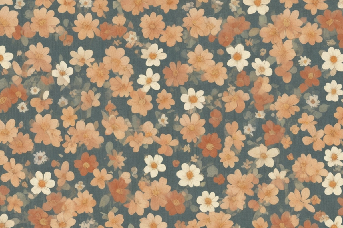 42 Retro Floral Checkerboard Pattern, a Pattern Graphic by adenpinkstore (Photo 5 of 11)
