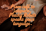 Peachy Rebels - Playful Font, a Script Font by Creacy Studio (Thumbnail 4 of 11)