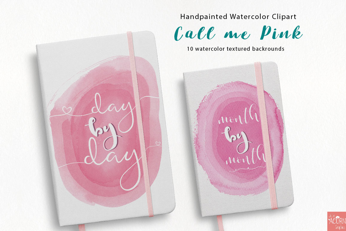 Watercolor background Call me Pink, a Texture Graphic by LittleAcornGraphics (Photo 8 of 13)