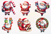 Christmas Funny Fat Santa Claus, an Illustration by Dream Creation (Thumbnail 2 of 7)
