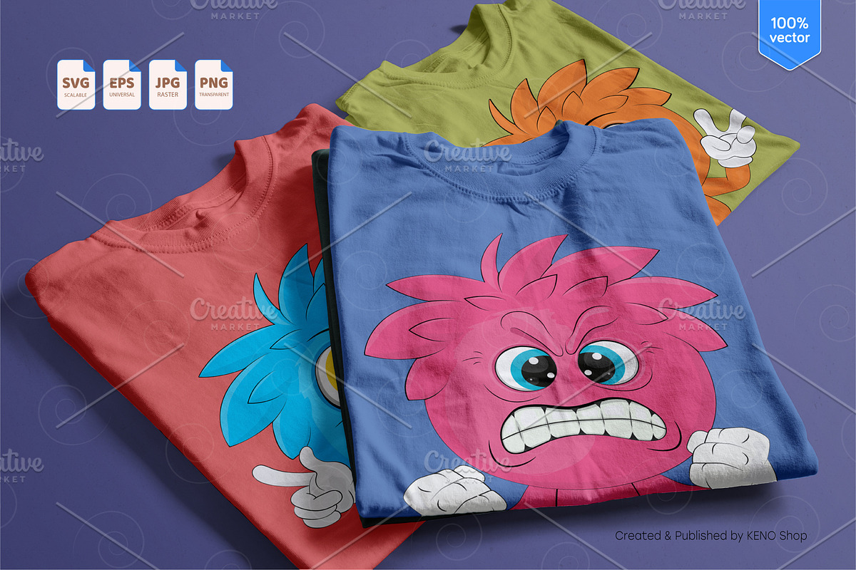 10 cartoon boys. Tshirt, PNG., a Person Illustration by KENO Mascots (Photo 4 of 6)