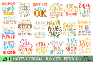 Motivational Quotes Svg Bundle