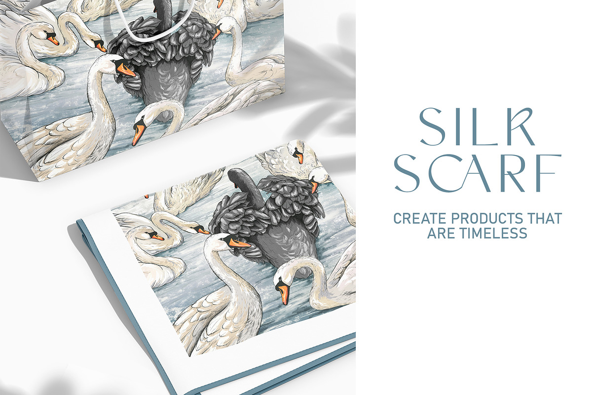 Silk Scarf Dark Elegance, a Wallpaper Graphic by Natalia0307 (Photo 6 of 7)