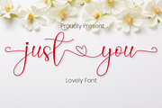 Just You Calligraphy Love Font, a Script Font by MC Creative (Thumbnail 1 of 9)